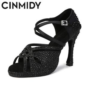 Cinmidy -Plattform Latin Dance Schuhe Tango High Heel Dance Schuhe Ballsaal Tanzschuhe für Mädchen Party Schuhe Frauen Sneaker 240520