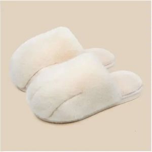 Fluff Women Sandals Chaussures White Grey Pink Womens Soft Slides Slipper Keep Warm Slippers Shoe 047 s s