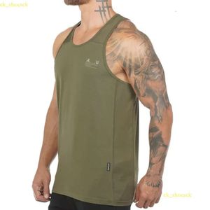 Sommar ASR -mäns tant toppar Träning Bodybuilding Sports Brand Gym Mens Back Tank Top Muscle Fashion Sleeveless Singlets Fitness 971