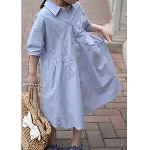 Girl's Dresses Korean childrens clothing and girls clothing 2024 summer new childrens clothing fashion childrens clothing d240520