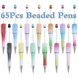 65pcs Großhandel Vollstar Perlen Pen Creative DIY Handmade Aufkleber Set Diamond Kugelschreiber