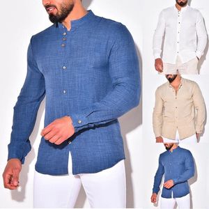 Men's Casual Shirts 2024 Arrival Men Top Cotton And Long Sleeve Shirt