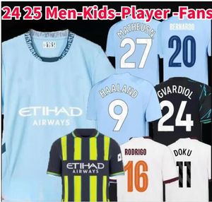 23 24 25 Haaland Soccer Jerseys Mans Cities Final Istanbul Kit Mahrez Grealish De Football Shirt Kids 2023 2024 2025