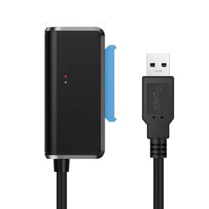 Ny 2024 SATA till USB3.0 -kabel, USB 3.0 till SATA -hårddiskadapter kompatibel för 2,5 3,5 HDD/SSD -hårddiskskiva med ström, stöd UASP för