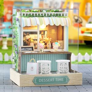 DIY DOLHOUSHONHOUSH LOON Magic Room Mini Casas de bonecas em miniatura de bonecas de construção de kits de construção com mobiliário LEITO DE LUZ para presente de aniversário