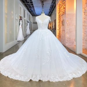 Hyr Lnyer Beading Sequins Applicies Gorgeous 2 Pieces Mermaid Wedding Dresses With Löstagbar lång kapellkjol