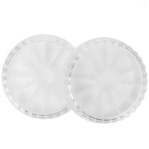 Garrafas de armazenamento 2 PCs decoração de acessórios de pregos Caixa de recipientes de recipientes de unhas Multi-Grid Manicure Acessórios de plástico Caixa