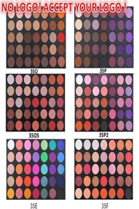 Nenhuma marca 35 Paleta de sombra colorida Maquiagem Cosmética Matte e Shimmer Eye Shadow Paletas Aceite Logo5926784