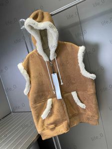 Fashion Brand Womens Jackets Fur Body Vest Tops Hooded Zipper Pockets Coats Designer Autumn Winter Warm Jacket Women5986794