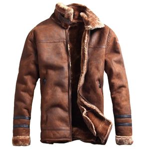 2019 Russian Style Winter Mens Fur Faux Leather Jacket Casual Fashion Streewear Mens Faux Fur Leather Jackets Overcoat Velvet1093804