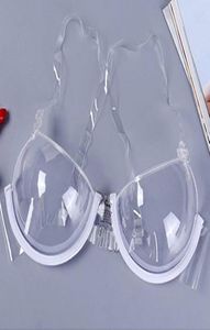 Kvinnor Sexig Push Up Lingerie Bras Underwear TPU PVC Transparent Clear Bh Ultra Thin Straps Invisible Bras8416409