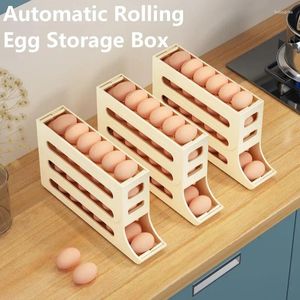 キッチンストレージ冷蔵庫の卵ボックス大容量専用のカートンローリングシェルフアクセサリー