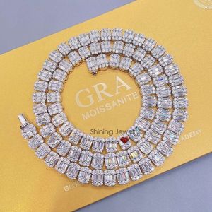 sterling sterling sier 9mm tennis chain baguette necklace diamond