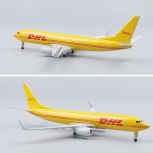 Flugzeugmodell 20cm 1: 400 DHL B737 Metall Replika Legierung Material Luftfahrtsimulation Kinder Jungen Geburtstagsgeschenk 479