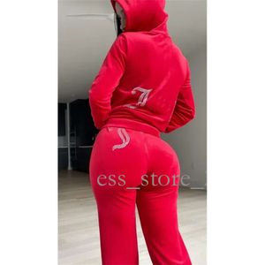 Juicy Velvet Tracksuit Designer -Outfit Mode zweiteilige Set lässige Frauen Juicy Set Track Anzug Couture Juciy Coture Sweatsuits Neue saftige Tracksuits Frauen 24SS 657