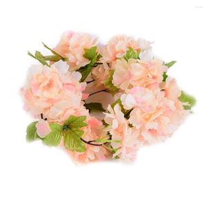 Dekorativa blommor Simulerade blommor Vine Cherry Blossom broderad boll Hemdekoration Plast Silkvägg hängande -1 bit