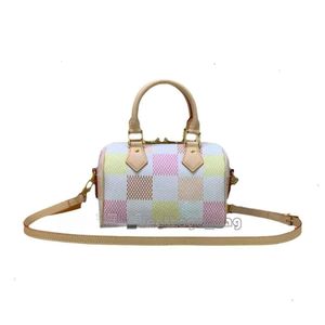 Märke 3a modedesigner väska uppgradera 40515 20cm duk rendering casual totes väska neve rosa gröna crossbody väskor damer berömda