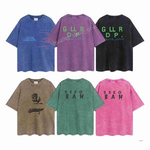 Marca de gallerie masculina marca de camisetas vintage retro lavado t camisetas masculas mangas curtas de manga curta camisetas causais