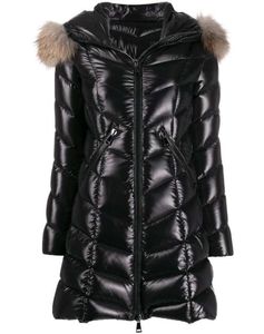 ダウンジャケットWomen039Sブラックフード付きフォックスファーロングラグジュアリージャケットコート女性のための冬お勧め9945735