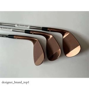 Irons SM9 Wedges Copper Finish Golf Clubs 48 50 52 54 56 58 60 Degrees Steel Shaft With Head Cover Men Club Golf