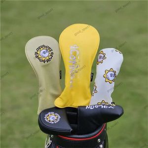 Malbons Other Golf Products Sun Fisherman Golf Club #1 #3 #5 Mixed Colors Wood Headcovers Driver Fairway Woods Cover PU Leather Head Covers Golf Putter Mal 401