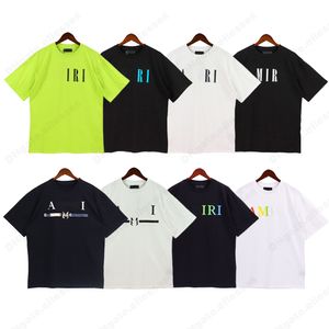 Tasarımcı Erkek Amirirs T Shirt Kadın Tshirt Çift Street Marka Gömlek Baskı Kısa Kollu Gevşek Adam T-Shirt Yuvarlak Boyun
