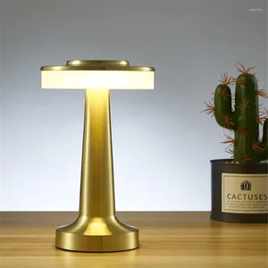 Table Lamps TIRVOSE Retro Bar Lamp Led Rechargeable Dimmable Dining El Coffee Shop Desk Light Indoor Outdoor Decorative Night