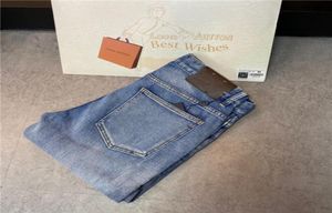 Mens Jeans Newest Design Luxurys Designe Cotton Pants Lightweight Patch Distressed Slimleg Fashion Casual Street Straight Busines5868532