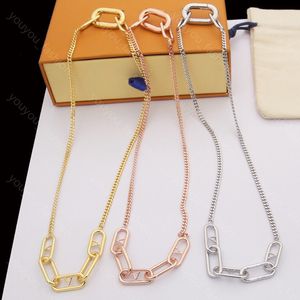 Designer Chain Necklace For Women Fashion Gold Mini Signature Necklaces Brand Letters Jewelry Ladies Popular Party Jewellry Gifts 925 Silver -7