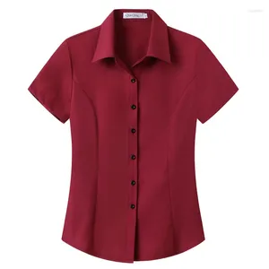 Camisa Polos feminina Camisa curta Versão coreana de roupas brancas de grande porte esbelto