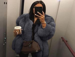 Kvinnor Winter Coat Plus Size Fashion Casual Short Faux Fur Coat Warm Furry Jackets Långärmad Ytterkläder Dames Kleding SW9552027