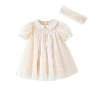 Girl's Dresses Summer lace baby dress 1st birthday princess toddler girl dance dress d240520