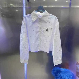Bluzki damskie koszule projektantka marka biała koszula Spring i letni światło gotowane francuskie nisza design temperament Top M2MR