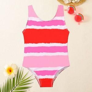 Barn enstycken Swimwears Girls Designer Baddräkter Småbarn Barn Bikini Summer Luxury Letter Tryckt Beach Pool Sport Bading Suits Youth Baby Clot M0LD#