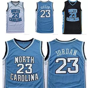 Costura de camisa de basquete da Carolina do Norte Tar Heels 23 Michael Jersey University Men UNC College use colete preto branco