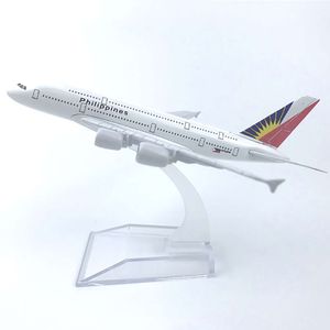 16/20CM 1: 400 A380 Philippine Airlines Płaszczyznowy Symulacja Symulacja Model lotnicza dla kolekcji 550