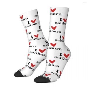 Mens Socks Fashion I Love Saltburn Soccer Movie Polyester Long For Women Men Sweat Absorbing Drop Delivery Apparel Underwear Dh6Lb