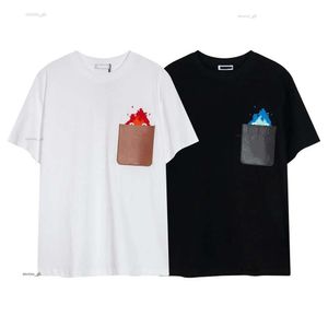 Neue hochwertige Herrendesignerin T-Shirt Mui Mui Frauen 3d gesticktes grafisches T-Shirt Doppelgarn Baumwoll-Thirts Paar Kleidung 50