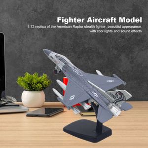 Support Resilience Model Toys 1/72 RC Air Alloy Jet Plane Toy with LED Lights Sound Home Decoration for Boys Girls