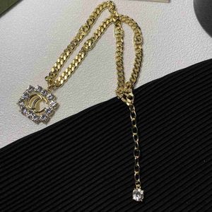 Woman Designer Pendant Jewelry Stainless Steel Necklaces Crystal G Letter Jewelrys Fashion for Designers Long Sweater Chain