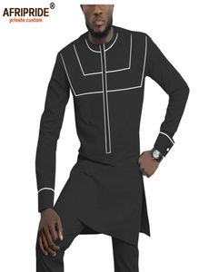 男性のためのアフリカ服ダシキメンズ衣装シャツアンカラパンツセットトラックスーツ男性部族服Afripride a191605516079078571455