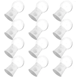 収納ボトル12 PCSミニベンディングマシンクリエイティブキャンディーディスペンサースモールガムボール絶妙な白いプラスチック装飾品の子供