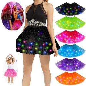 Toys LED LED Sheer Tutu Lights Up for Girls Womens Ballet Dance Roleplaying Faestumes Night Parties and Childrens Fairy Gifts S24520