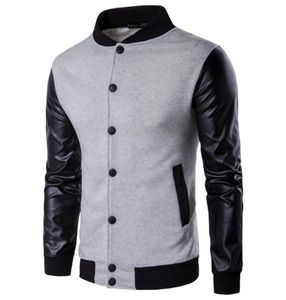 Ganz Yuwaijiaren Frühling Herbst Men039s Jackets Brand Man Jacket Coat Barcelone Varsity Wolle Synthetische Leder Buchstrafe 6317699