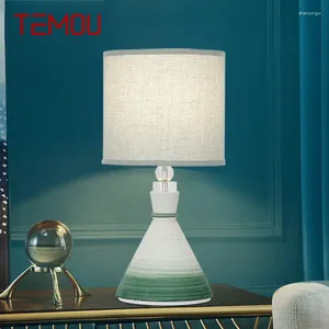 Lampade da tavolo TeMou Nordic Lamp LED Ceramica creativa scrivania decorazione moderna per casa soggiorno camera da letto