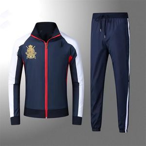 American Brand Men's Sports Suit New Color Suit Men's Casual Sports Two-Piece Stand Collar Men's Wear