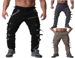 2020 Devil Fashion Punk Men039s Odłączane spodnie Steampunk Gothic Black Scotland Kilt Spodni Man Casual Cotton Pants z kilogramami 1534772