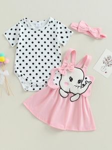 Kleidung Sets Baby Girls Blumendruckkleid ärmellose Rüschen Saum Sunddress mit Bowknot Stirnband Sommeroutfit