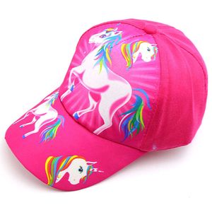 Unicorn berretto a picco per bambini a buon mercato ragazzo berretto da baseball da baseball girls fumetton hat per bambini bambini 2-8 anni l2405