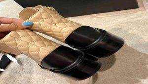 Brand krótkie buty dla kobiet beżowe grube buty na platformie skórzane buty koronkowe łańcuchy butów botki nisko obcasowe botki an9548603